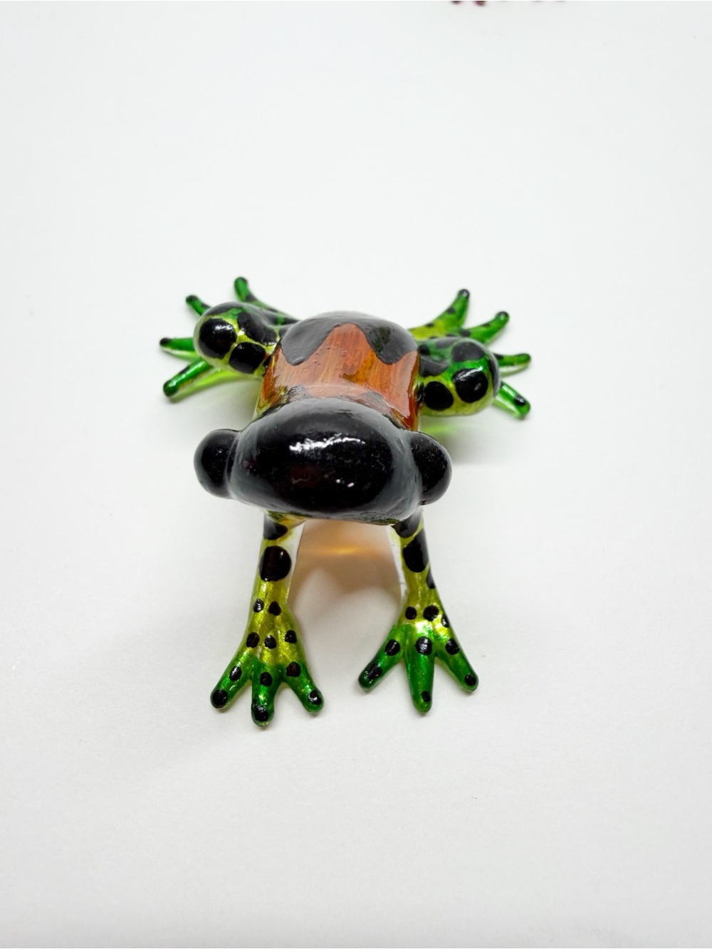 Art Glass Hand Painted Colorful Dart Frog Figurines - Picture 4 of 10